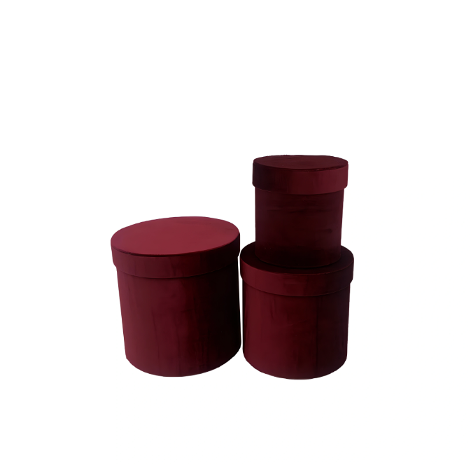 VELVET ROUND BOXES