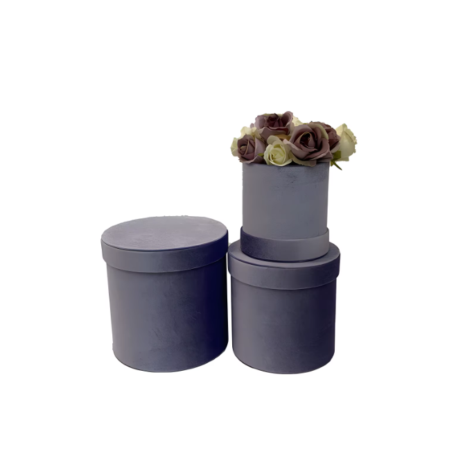 VELVET ROUND BOXES