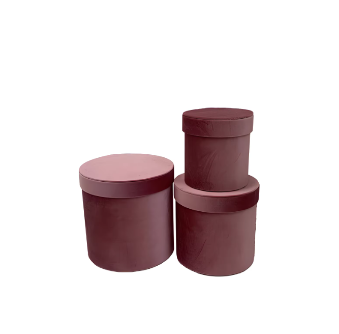 VELVET ROUND BOXES